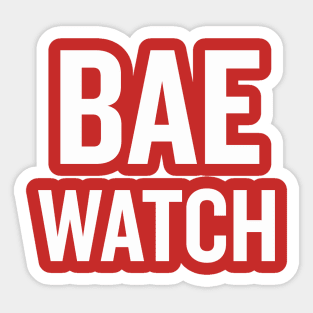 Bae Watch (White) Sticker